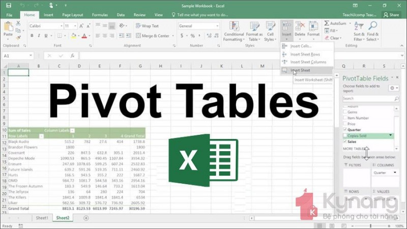 Sử dụng Filter trong Pivot Table để lọc dữ liệu